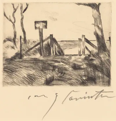Brücke mit Tafel (Bridge with Sign)