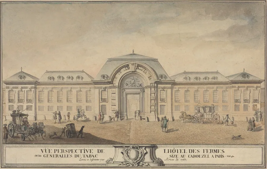 View of the Hôtel des Fermes Générales du Tabac by Jean-Michel Moreau the Younger