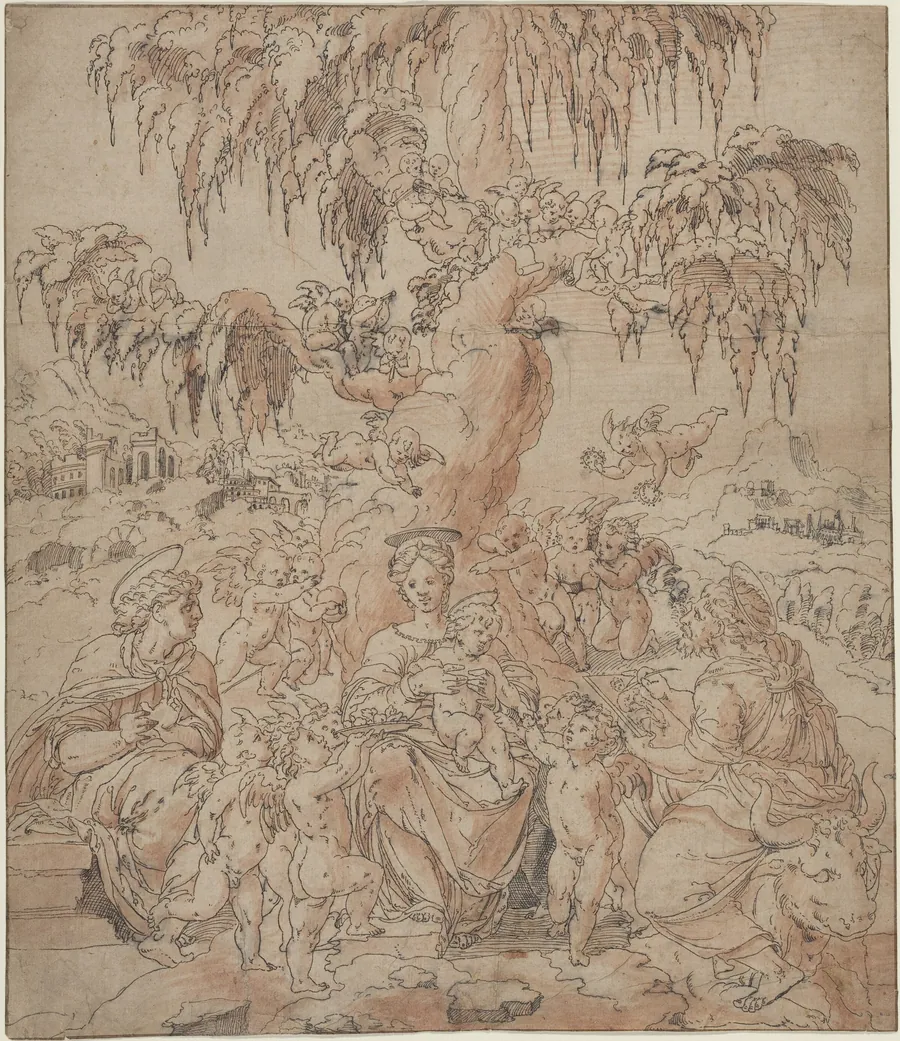 Madonna and Child with Saints John and Luke by Jean Cousin the Younger