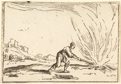 Man Attending a Fire
