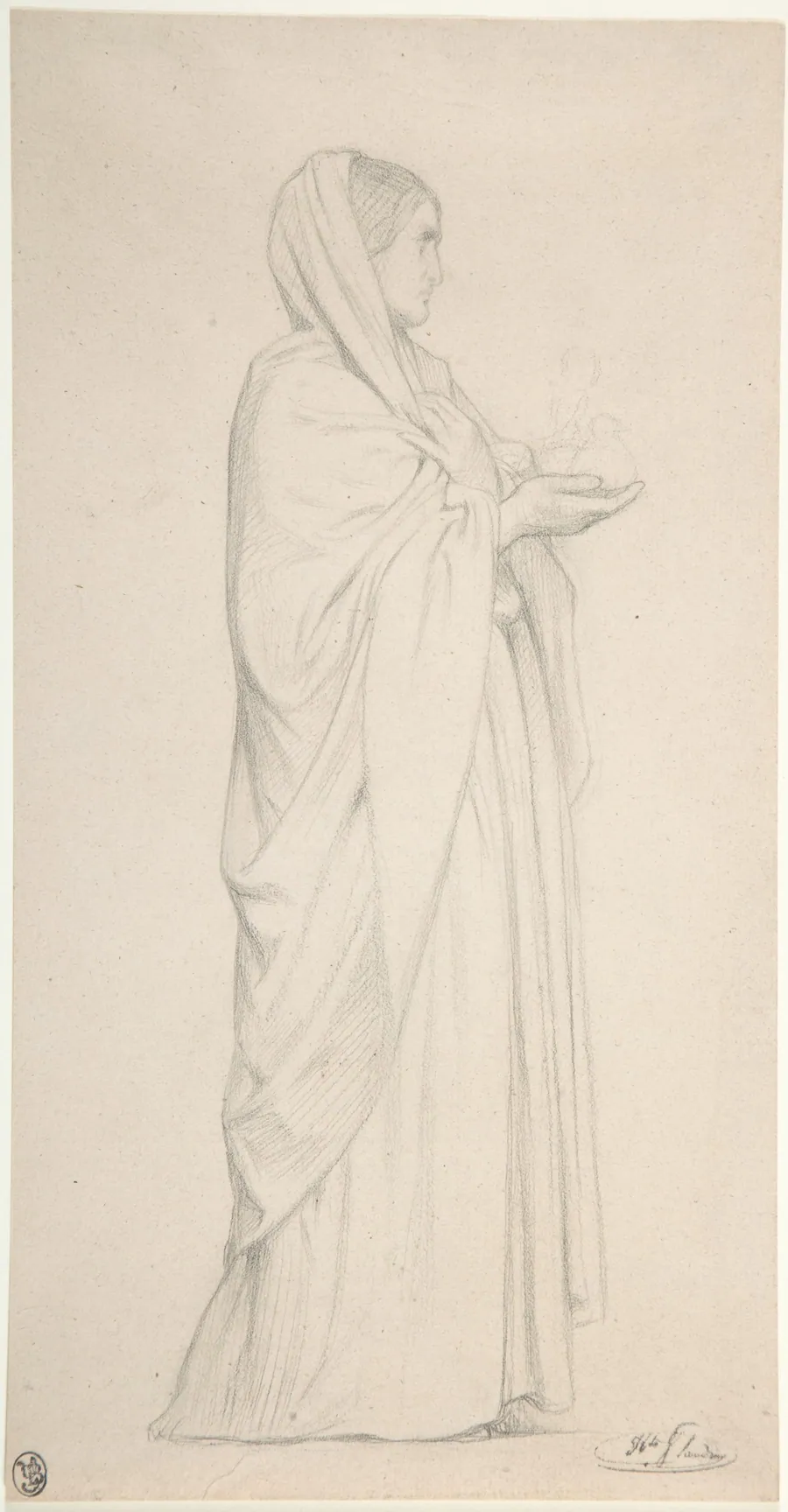 Standing Female Saint by Hippolyte Flandrin