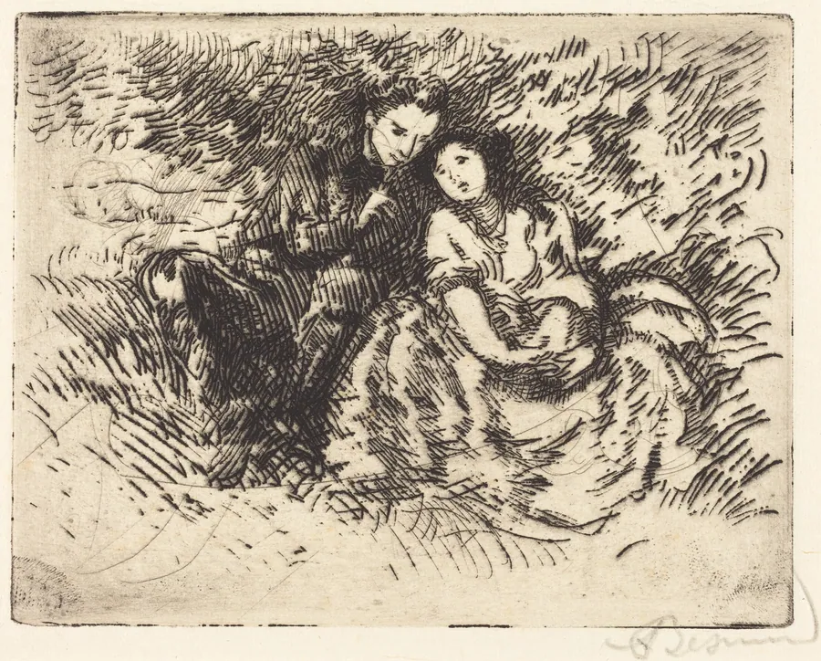 Amorous Conversation (Conversation amoreuse) by Albert Besnard