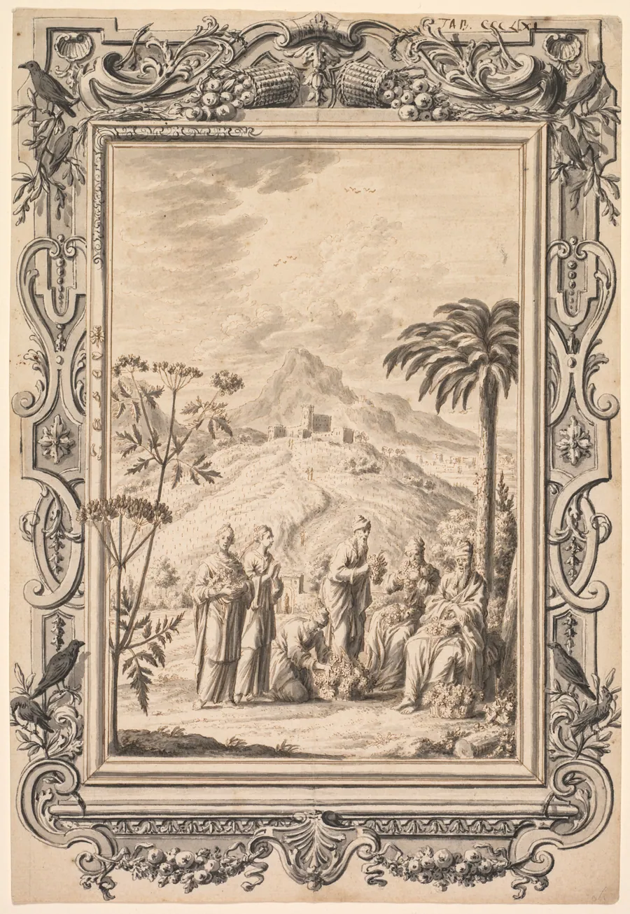 Illustration and Border Design for Kupfer-Bibel (Copper Bible) by Johan Melchior Füssli