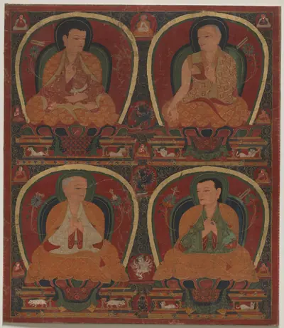 Four seated Masters