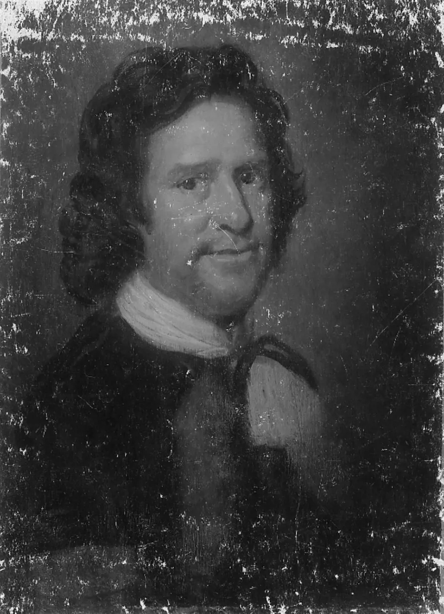 Portræt af en mand i sort dragt by Abraham Wuchters