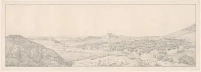 Panorama toward Athens from the Garden of Aphrodite