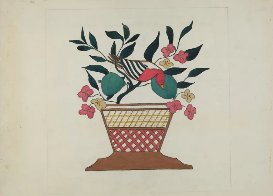 Silk Applique Quilt by Mildred Prince