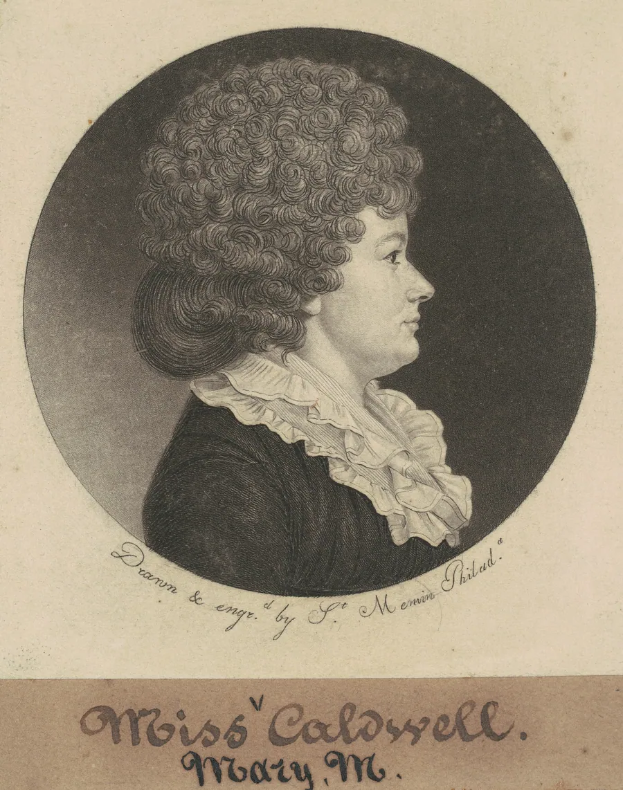 Mary M. Caldwell by Charles B. J. Févret de Saint-Mémin