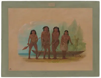 Four Fuegian Indians