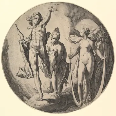 The Fourth Day (Dies IV): The Creation of Day and Night, from The Creation of the World, a series of seven plates