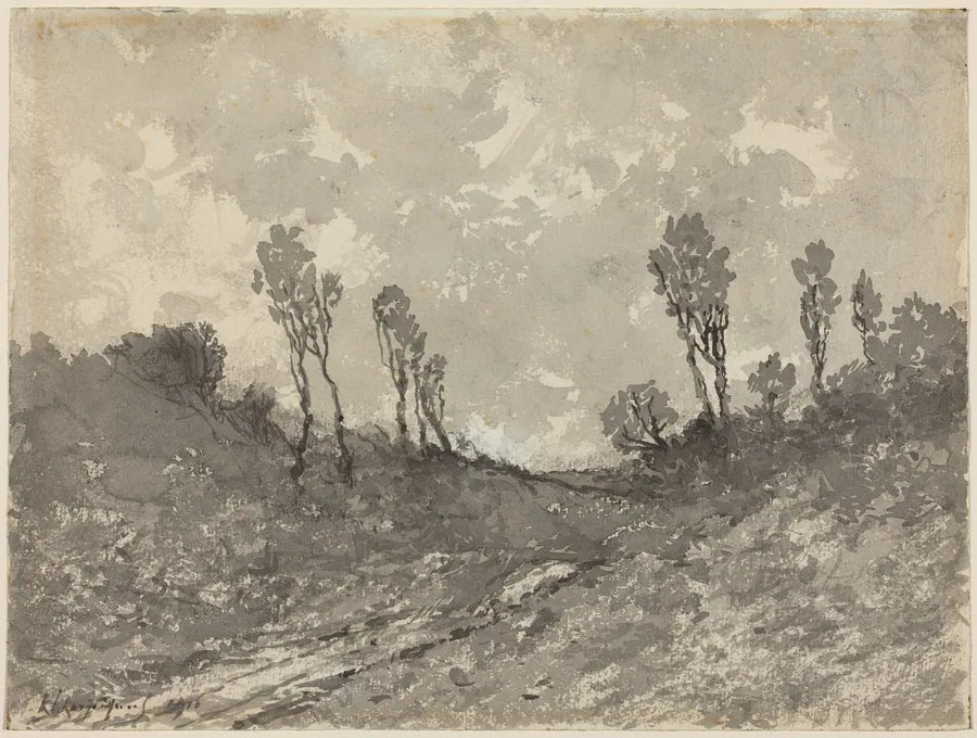 Road at Hérisson by Henri-Joseph Harpignies
