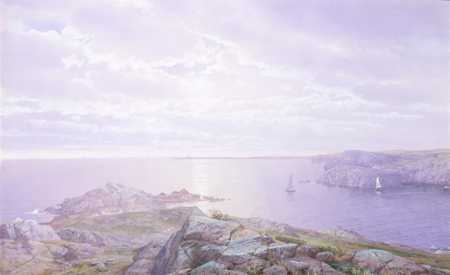 Rocky Cove by William Trost Richards, born Philadelphia, PA 1833-died Newport, RI 1905