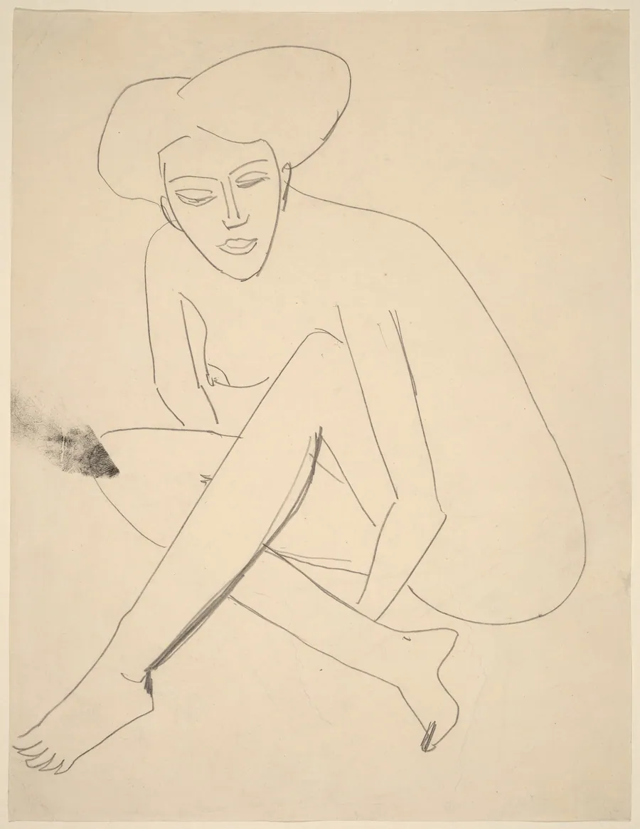 Dodo Seated by Ernst Ludwig Kirchner