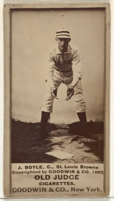John Anthony "Honest John" Boyle, Catcher, St. Louis Browns, from the Old Judge series (N172) for Old Judge Cigarettes