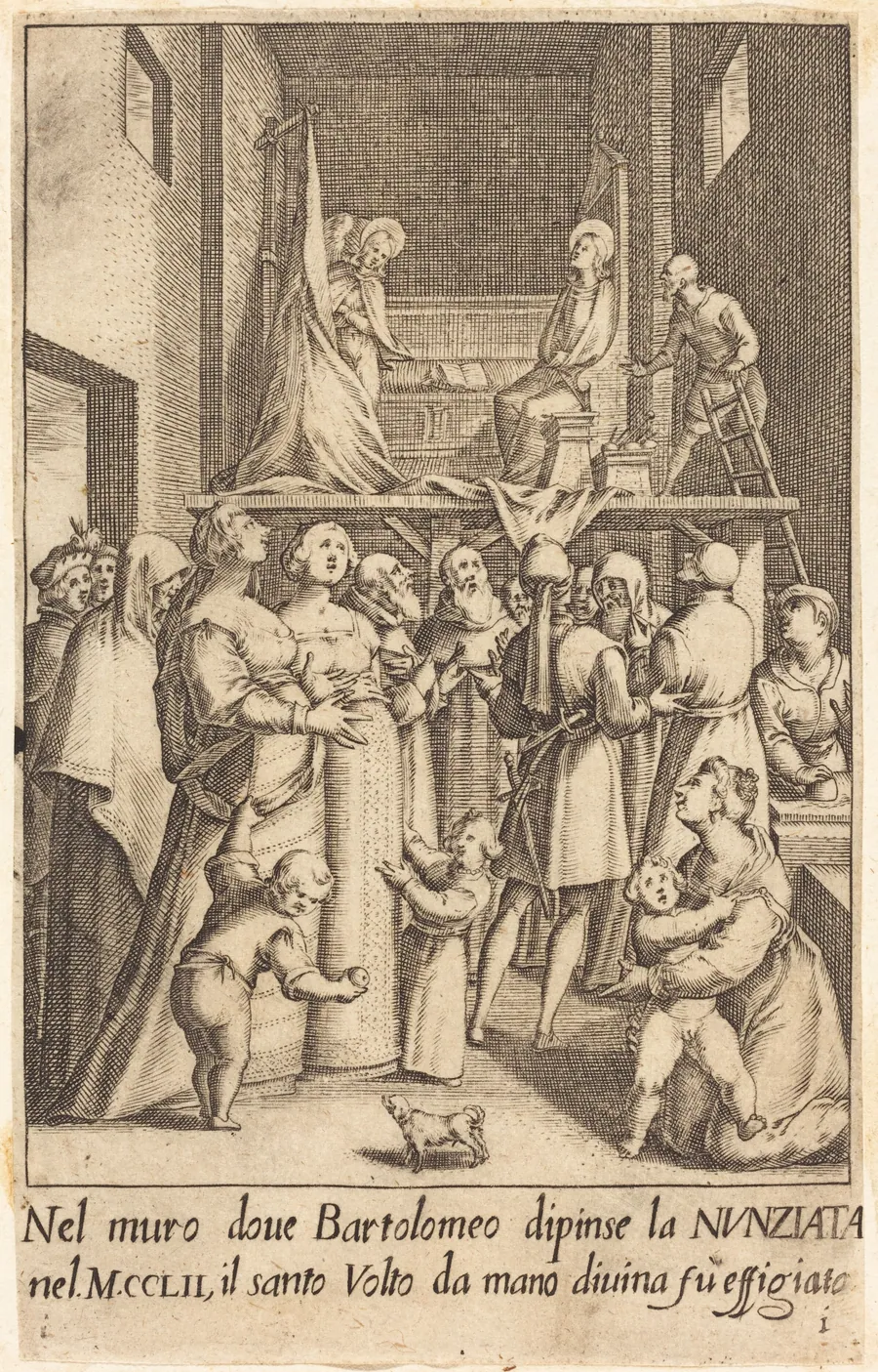 Painting of the Annunciation by Jacques Callot