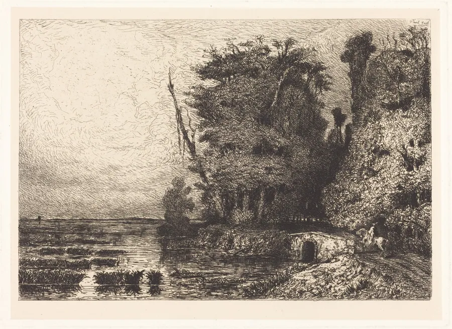 Orage à la Fin du jour by Paul Huet