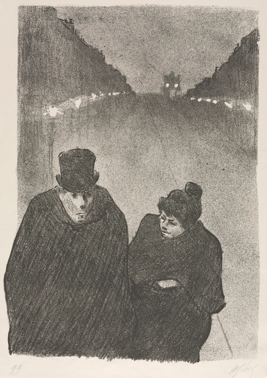 Ah, it's true, my poor old man, you would be the first to whom I would have made to miss his bus. "But I'll Miss My Bus" "My Customers Have Never Missed Their Bus" by Henri Gabriel Ibels