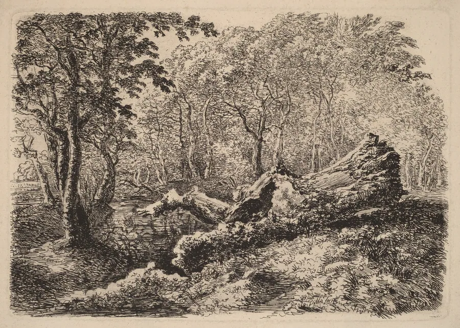 Mouldering Tree Trunk by Johann Georg von Dillis