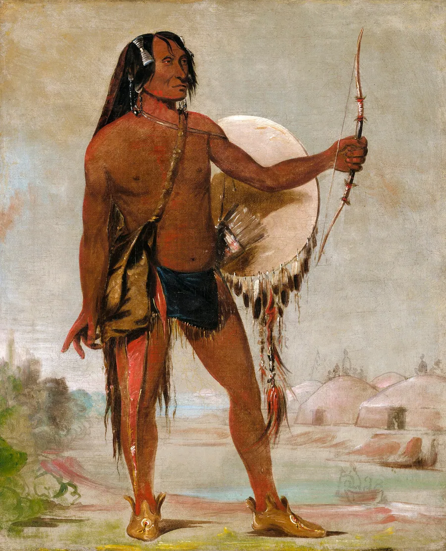 E'e-a-chín-che-a, Red Thunder, Son of Black Moccasin by George Catlin, born Wilkes-Barre, PA 1796-died Jersey City, NJ 1872