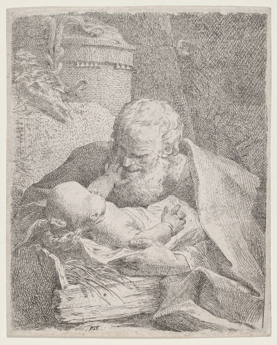 Saint Joseph with the Christ Child by Paul Troger