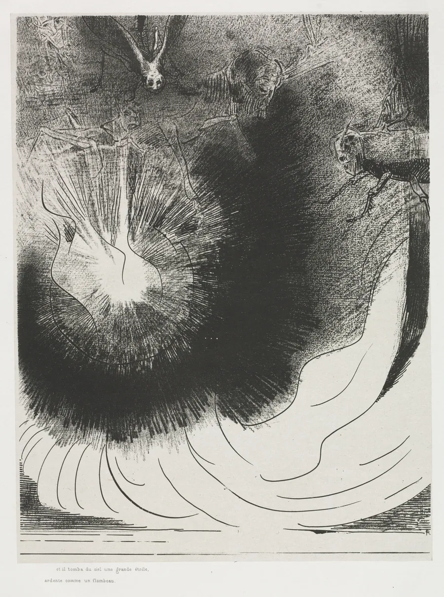 And There Fell a Great Star from Heaven, Burning as it were a Lamp by Odilon Redon