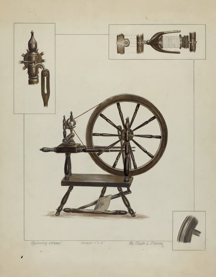 Spinning Wheel by Clyde L. Cheney