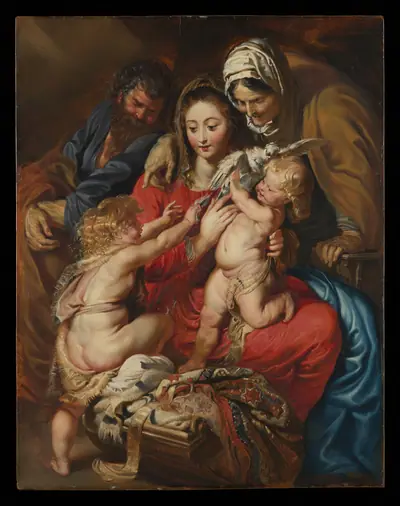 The Holy Family with Saint Elizabeth, Saint John, and a Dove