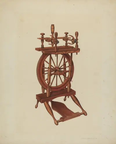 Wood Spinning Wheel