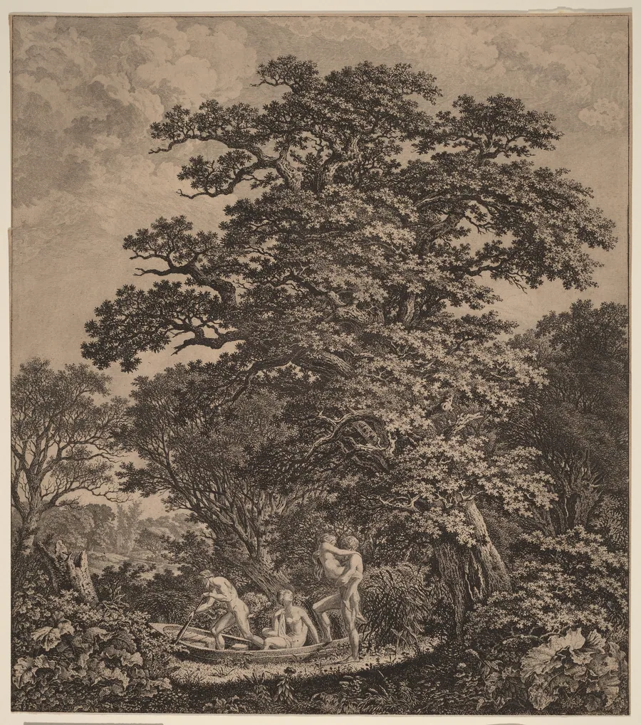 Landscape with Nudes Boarding a Boat by Carl Wilhelm Kolbe