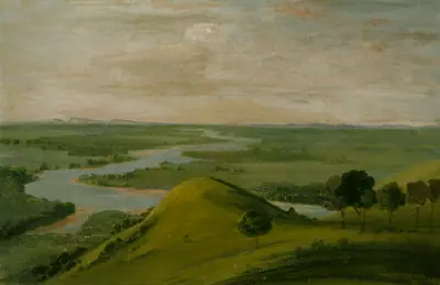 View of the Junction of the Red River and the False Washita, in Texas