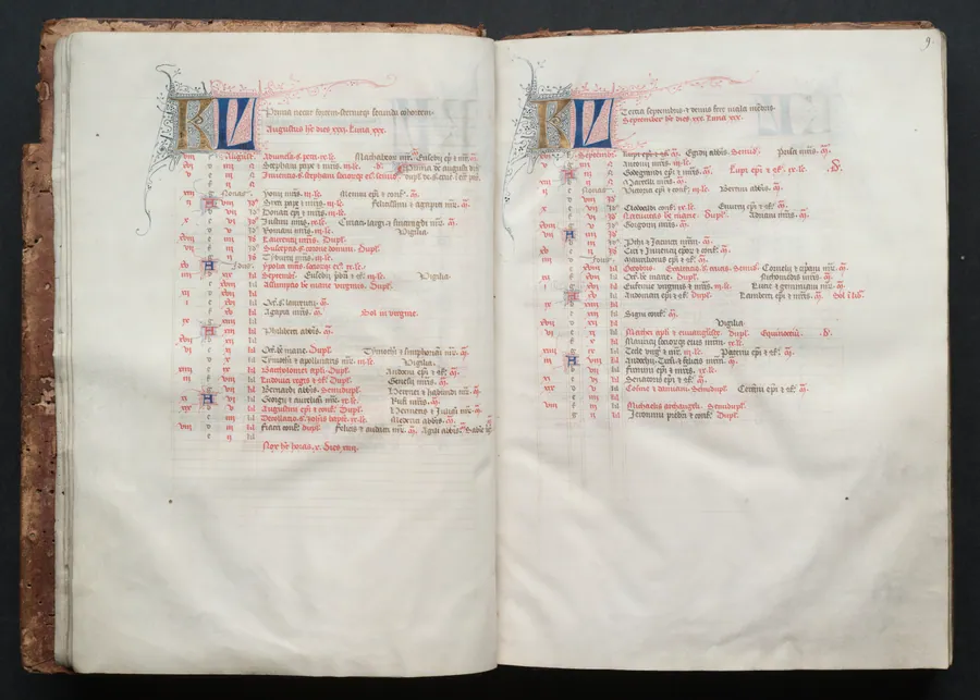 The Gotha Missal:  Fol. 9r, Text by Master of the Boqueteaux