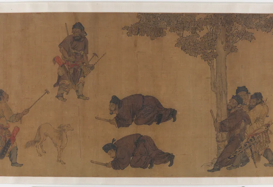 Admonishing in chains by Traditionally attributed to Yan Liben (ca. 600-674)
