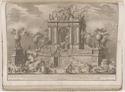 The Prima Macchina for the Chinea of 1767: A Triumphal Arch with the Farnese Hercules