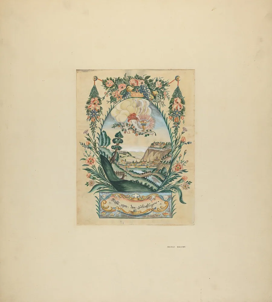 Zoar Decorative Painting: "This World and the Next" by Angelo Bulone