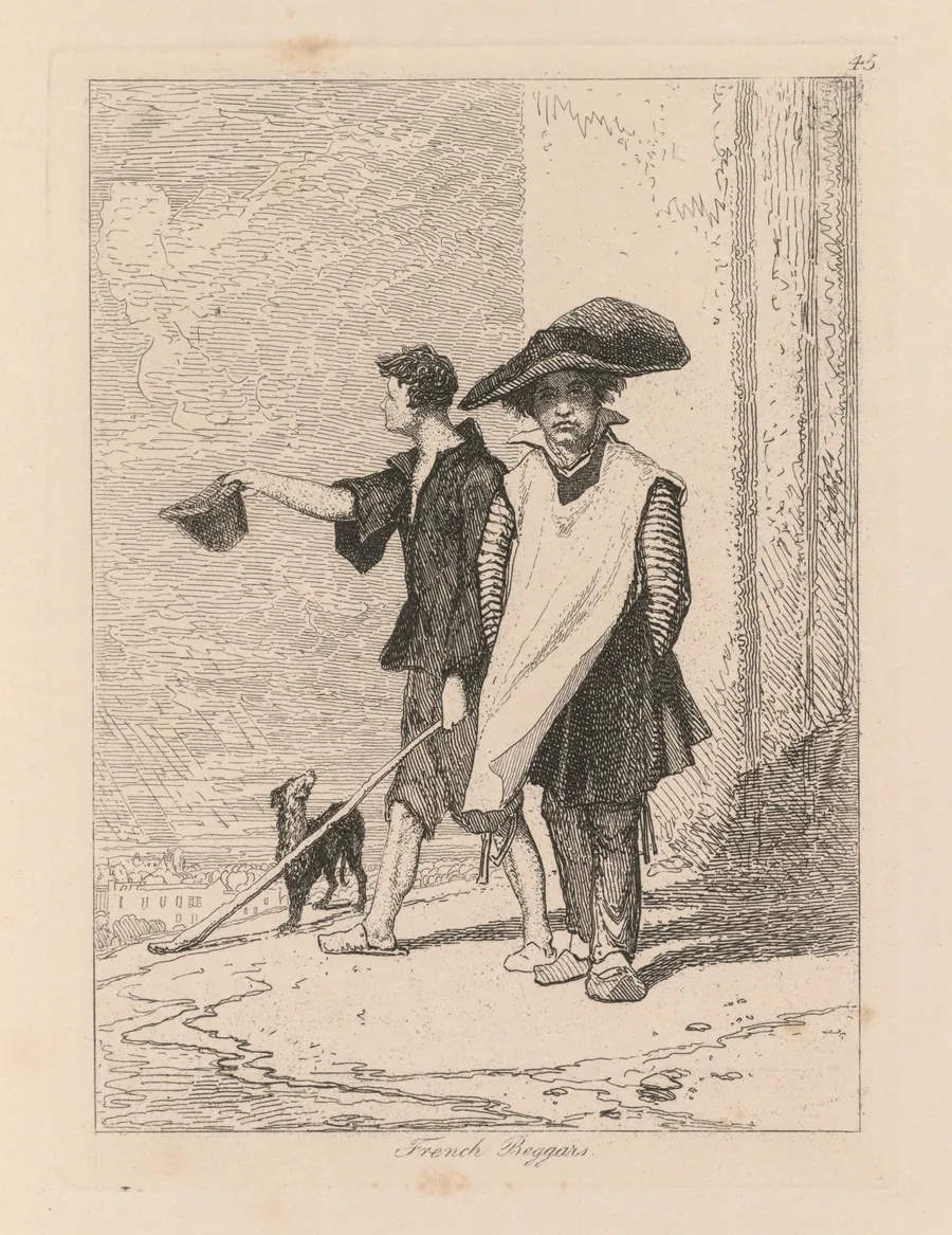 Liber Studiorum: Plate 45, French Beggars by John Sell Cotman