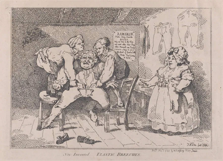 New Invented Elastic Breeches by Thomas Rowlandson