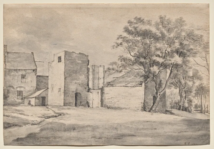 The Ruin of Huis 't Sant at Katwijk aan Zee by Roelant Roghman