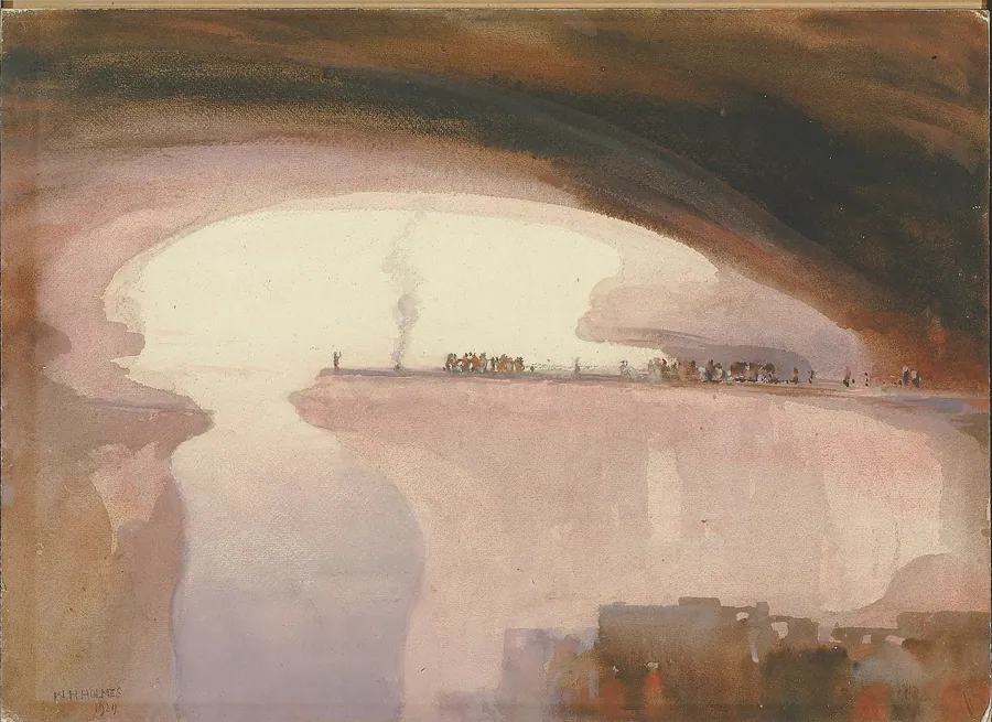 A Cliff Dweller's Ceremony, Colorado by William Henry Holmes, born Cadiz, OH 1846-died Royal Oak, MI 1933
