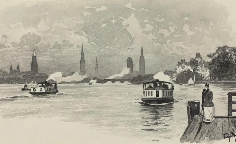 Aussenalster by Fritz Stoltenberg