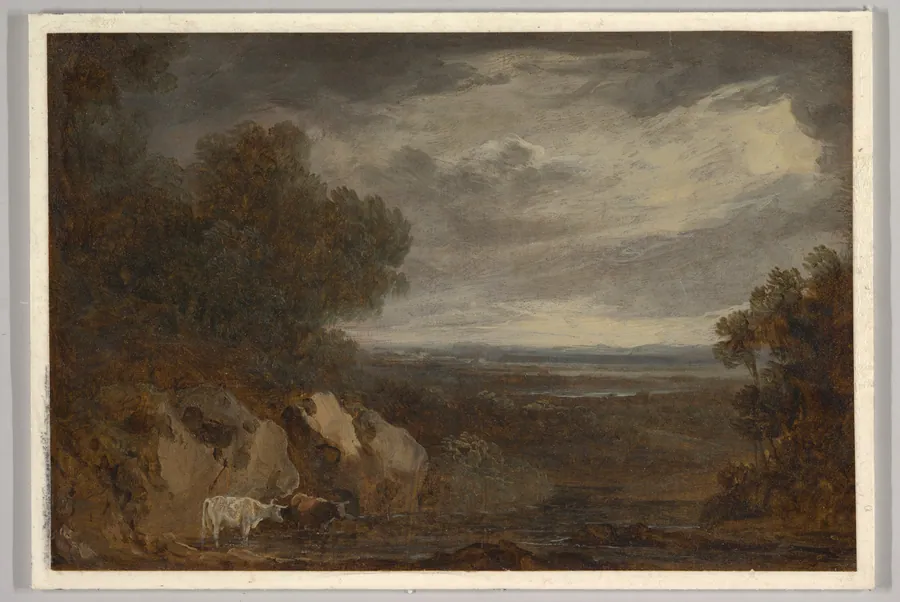 A Wooded River Landscape with Cattle by Benjamin Barker, the younger