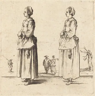 Peasant Woman, in Profile, Facing Left