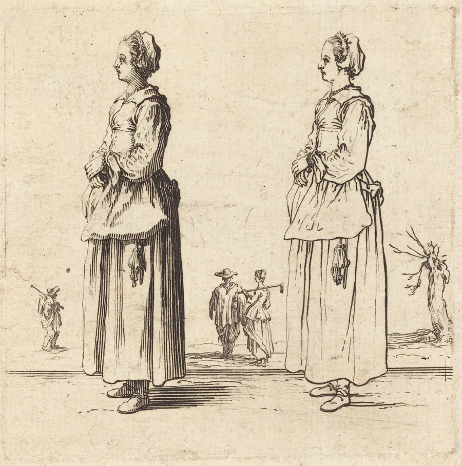 Peasant Woman, in Profile, Facing Left by Jacques Callot