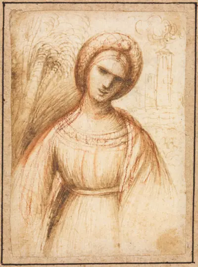 Lady in a Landscape (recto)