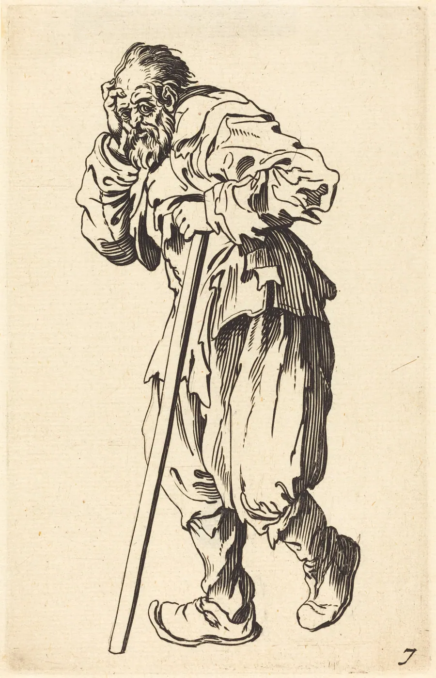 Beggar with a Stick by French 17th Century