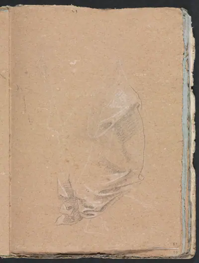 Verona Sketchbook: Drapery study (page 57)