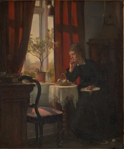 Helga Johansen, kunstnerens søster