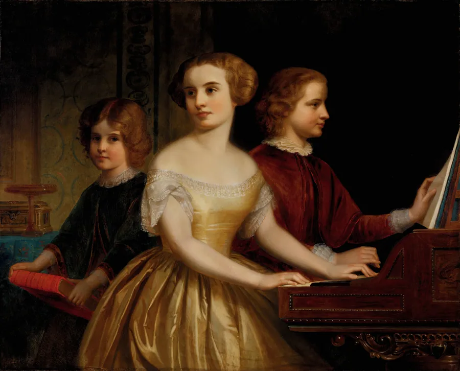 The Parmly Sisters by Thomas P. Rossiter, born New Haven, CT 1818-died Cold Spring, NY 1871