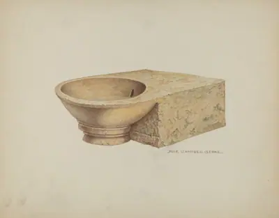 Carved Stone Wash Basin