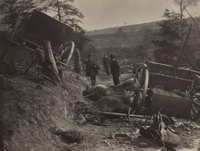 Effects of a Shell Explosion, Fredericksburg, VA.