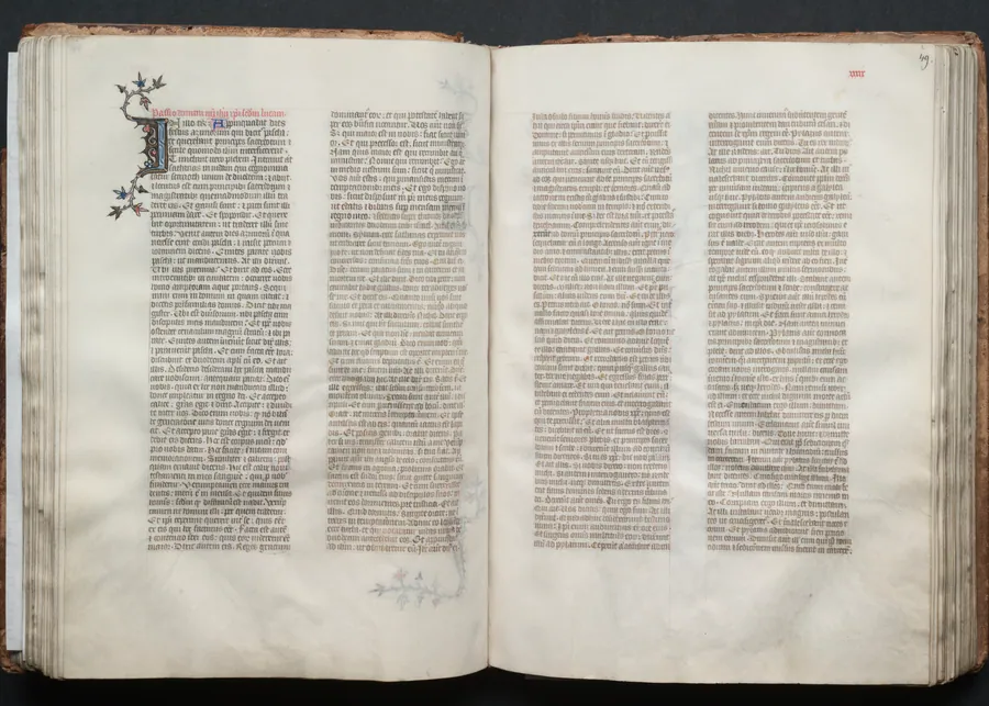 The Gotha Missal:  Fol. 48v, Text by Master of the Boqueteaux